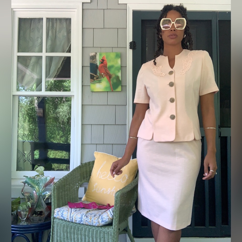 Pink vintage skirtset